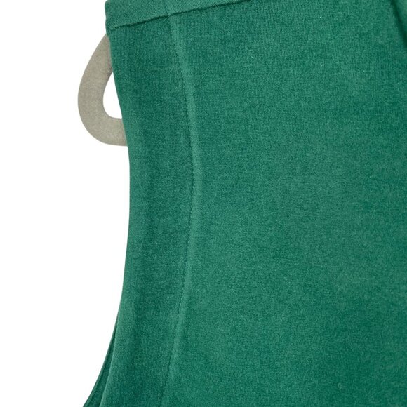 Soul + Sky Velour Fleece Vest Green Women’s L | Athleisure Sustainable Zip-Front - Picture 7 of 16